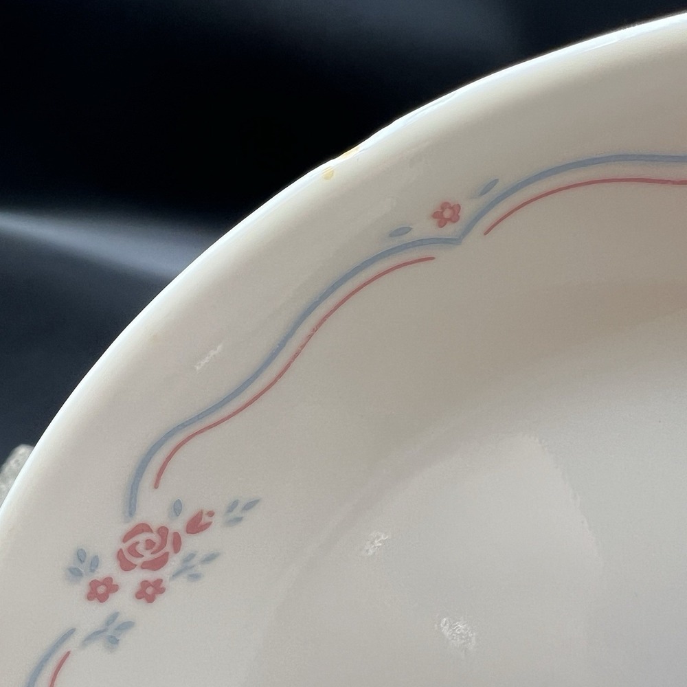 Vintage Corelle English Breakfast Bread Plates 6.75" Pink Rose Set of 4 EUC - Picture 6 of 9